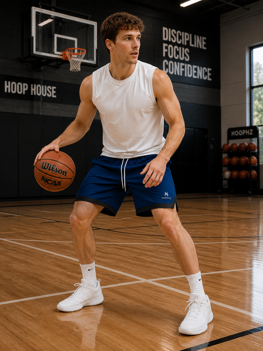 HOOPHZ Signature Blue & Black Basketball Shorts