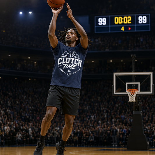 CLUTCH TIME Basketball Graphic T-Shirt