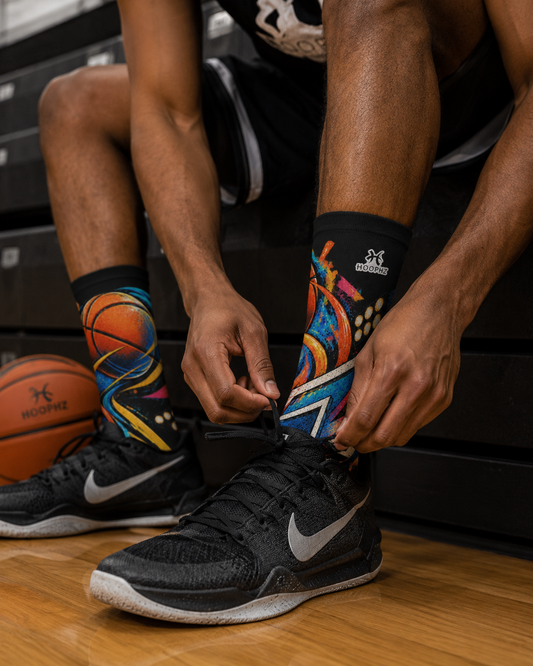 COURT CHAOS Cushioned Basketball Crew Socks