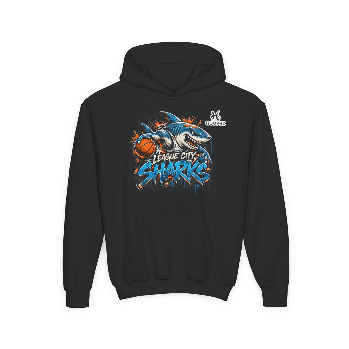 League City Sharks Youth Basketball Hoodie – Shark Attack