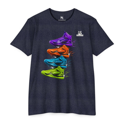 STACKED KICKS Basketball T-Shirt