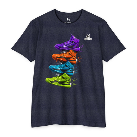 STACKED KICKS Basketball T-Shirt