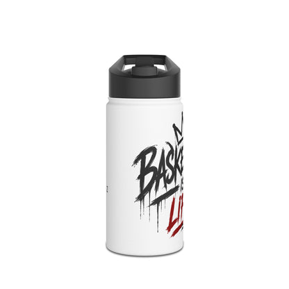 Basketball Life Stainless Steel Water Bottle — Graffiti Drip Design