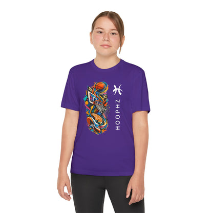 Youth Basketball Tee — Colorful Hoops Graphic “HOOPHZ”
