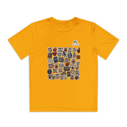 BASKETBALL STICKER Youth Performance T-Shirt