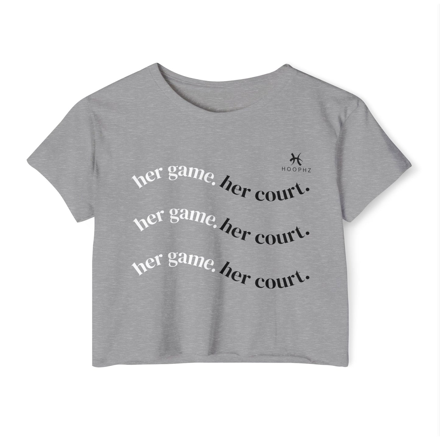Her Game. Her Court. Women’s Basketball Crop Top