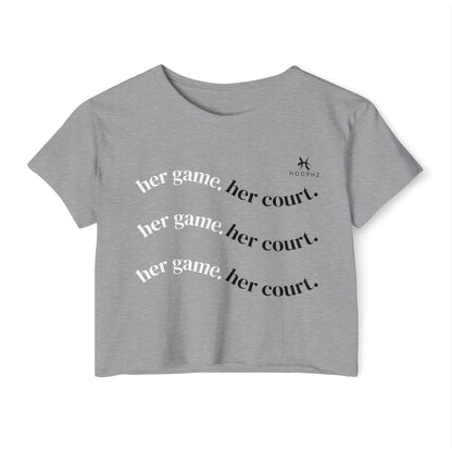 Her Game. Her Court. Women’s Basketball Crop Top