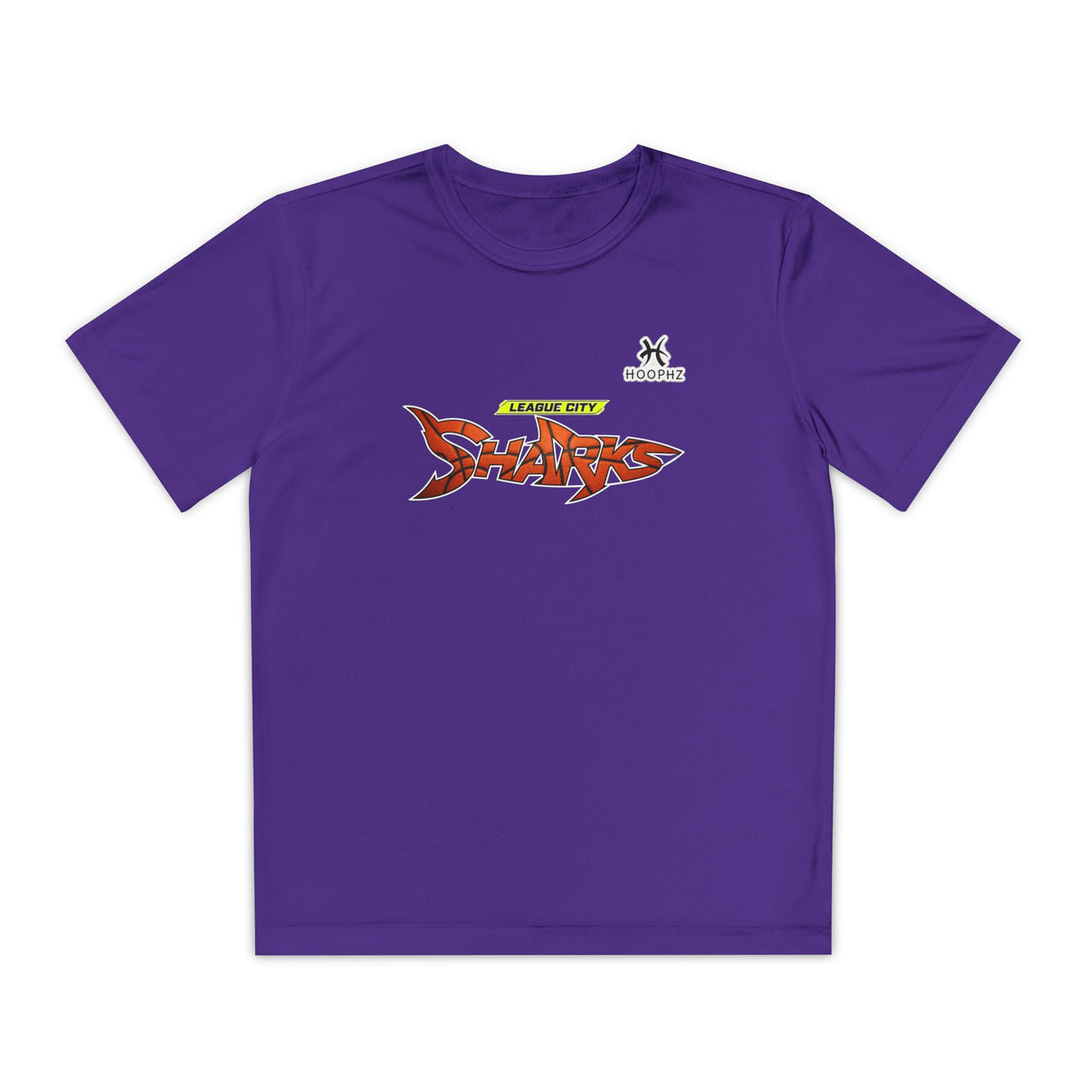 League City Sharks Youth Performance Basketball T-Shirt – Shark Pressure