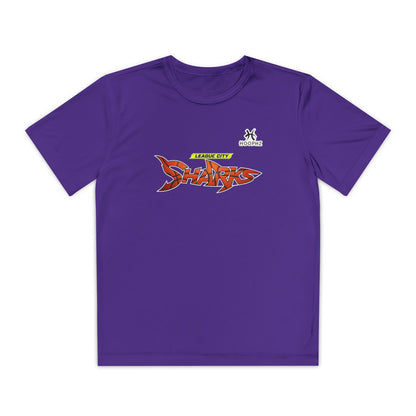 League City Sharks Youth Performance Basketball T-Shirt – Shark Pressure
