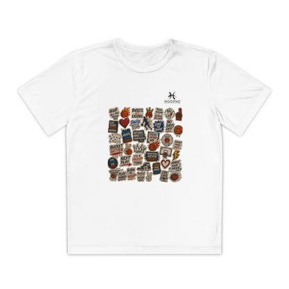 BASKETBALL STICKER Youth Performance T-Shirt