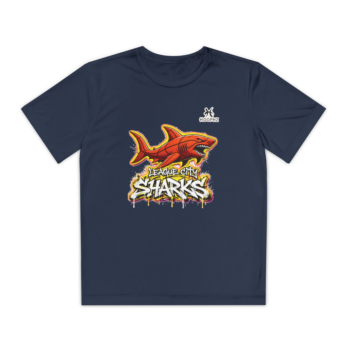 League City Sharks Youth Performance Basketball T-Shirt – Fear the Fin