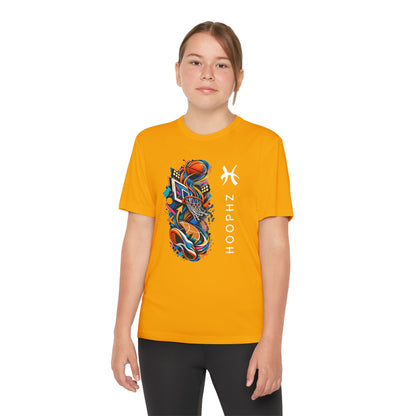 Youth Basketball Tee — Colorful Hoops Graphic “HOOPHZ”