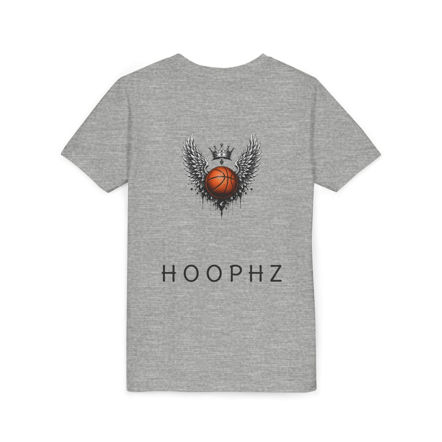 CROWNED WINGS Youth Basketball T-Shirt