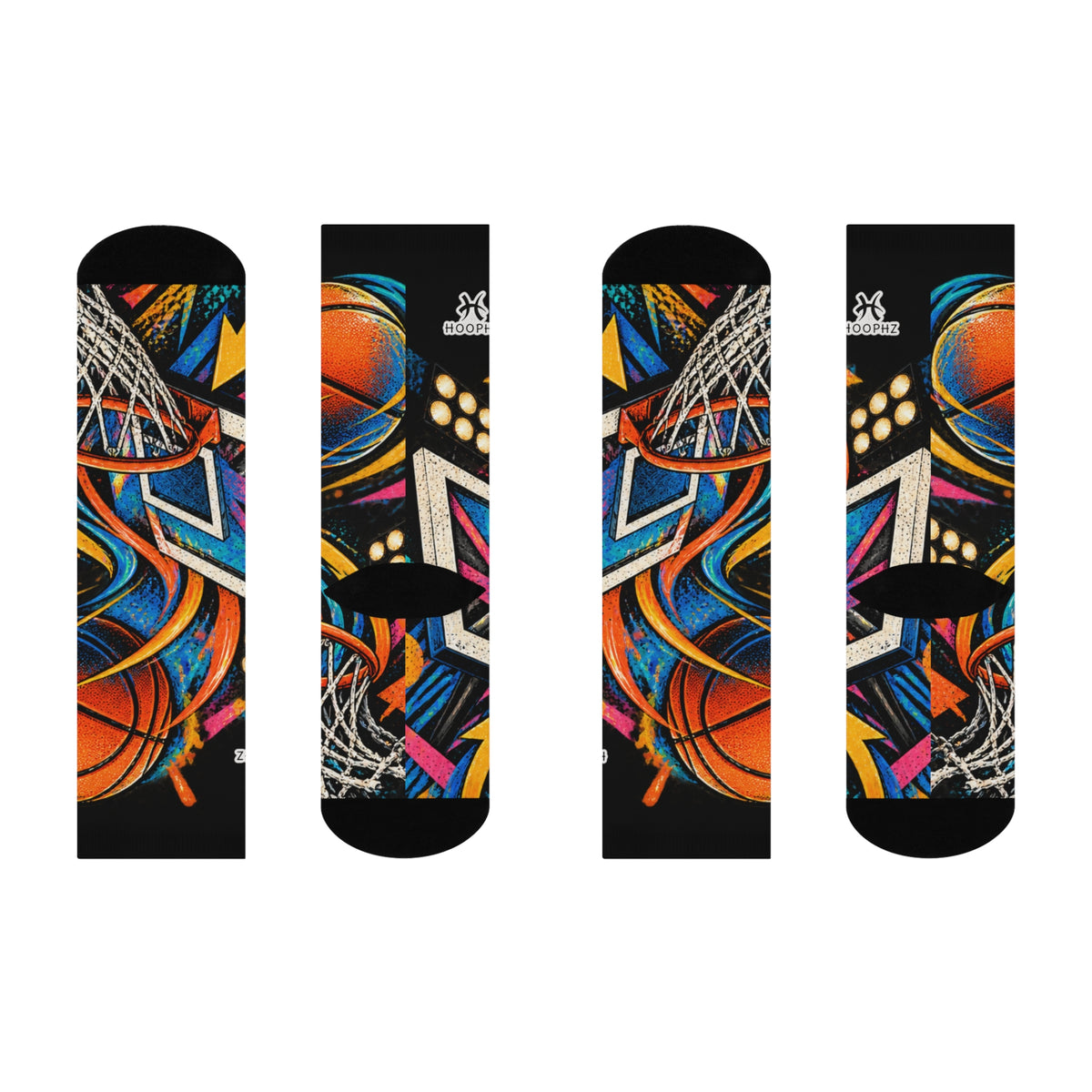 COURT CHAOS Cushioned Basketball Crew Socks