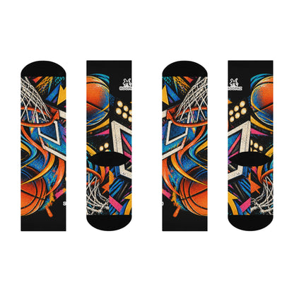 COURT CHAOS Cushioned Basketball Crew Socks