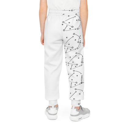 "Playbook" Youth Joggers - Black & White All-Over Print