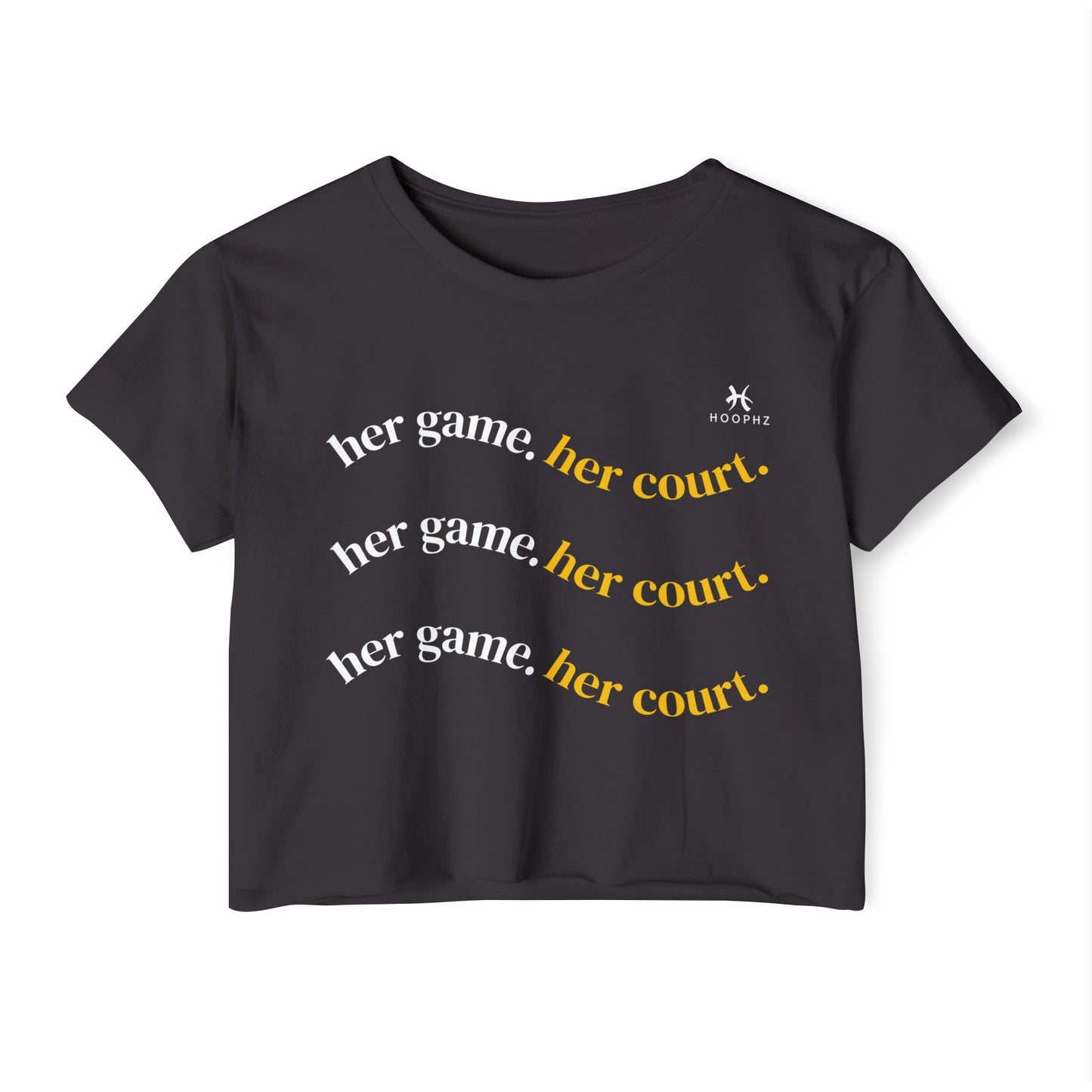 Her Game. Her Court. Women’s Basketball Crop Top