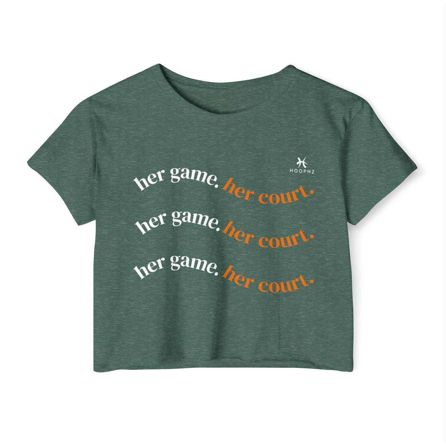 Her Game. Her Court. Women’s Basketball Crop Top