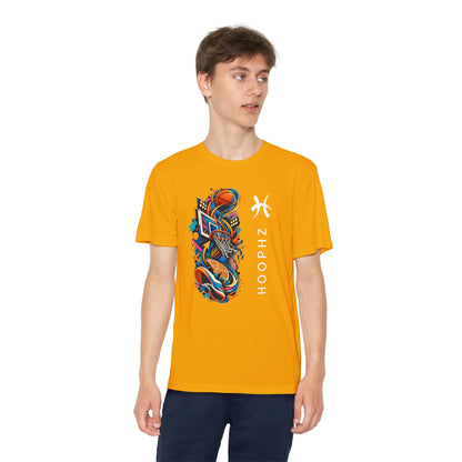 Youth Basketball Tee — Colorful Hoops Graphic “HOOPHZ”