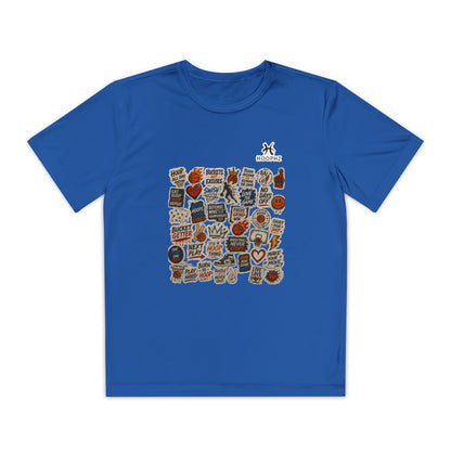 BASKETBALL STICKER Youth Performance T-Shirt