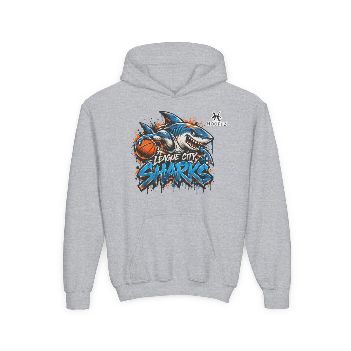 League City Sharks Youth Basketball Hoodie – Shark Attack