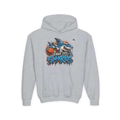 League City Sharks Youth Basketball Hoodie – Shark Attack