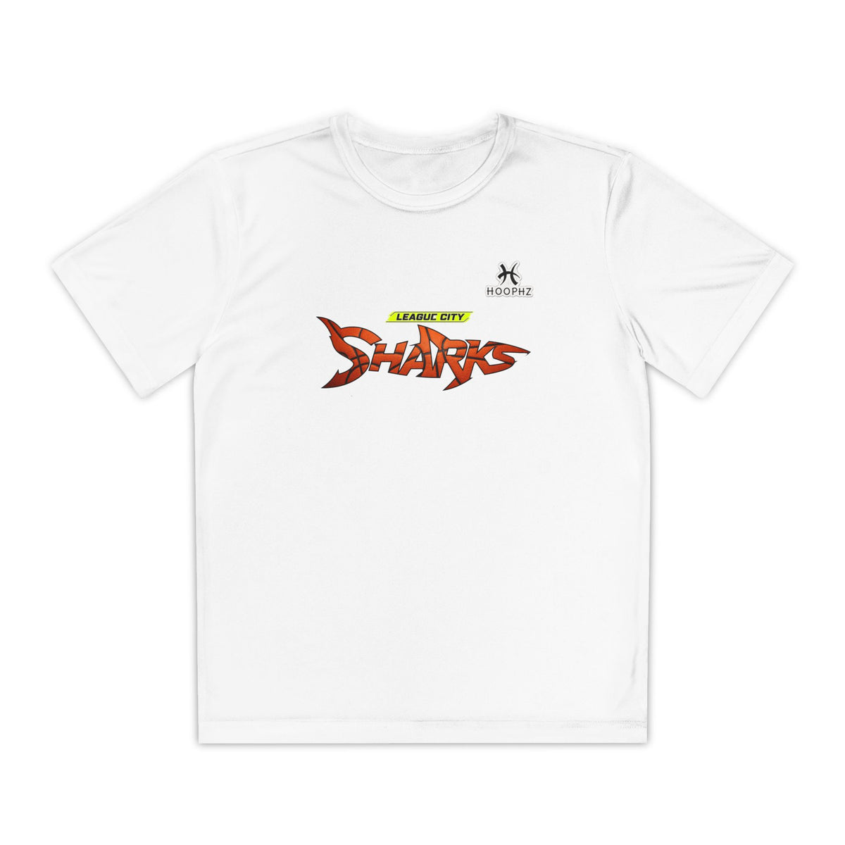 League City Sharks Youth Performance Basketball T-Shirt – Shark Pressure