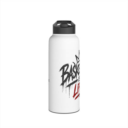 Basketball Life Stainless Steel Water Bottle — Graffiti Drip Design