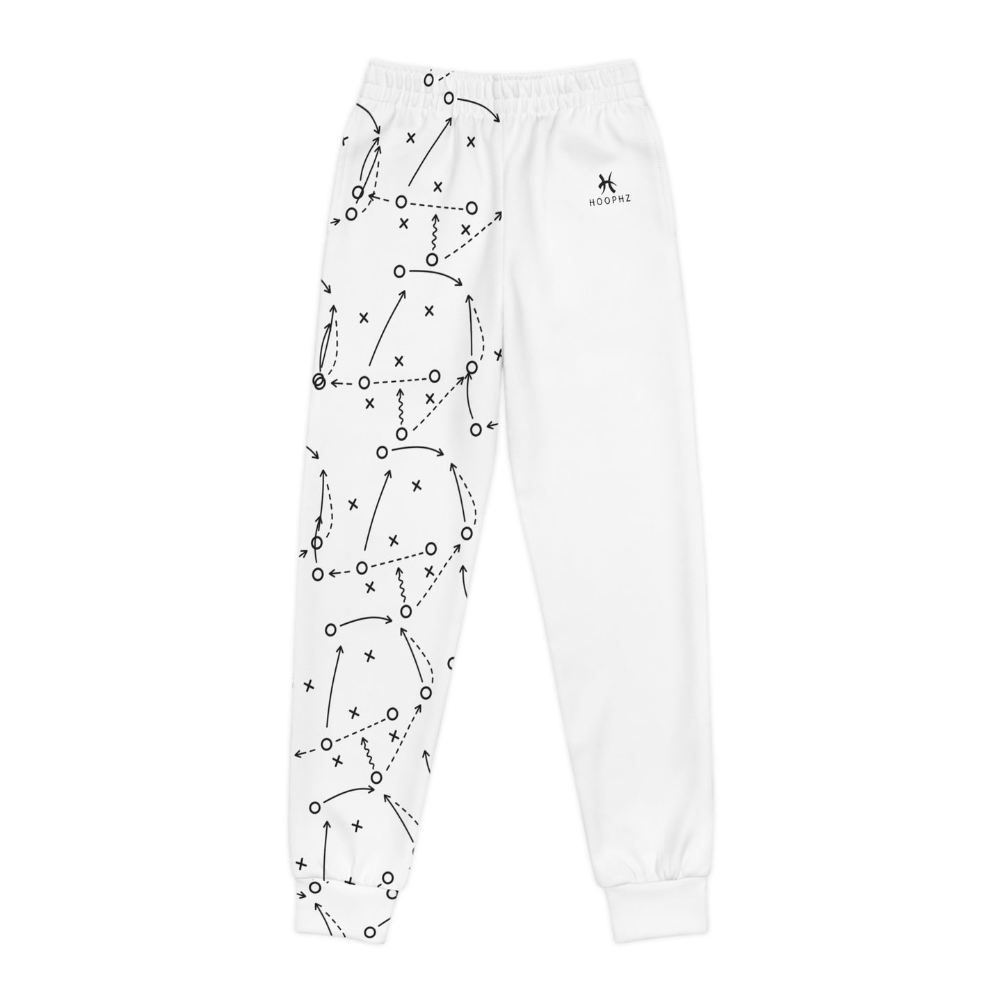 "Playbook" Youth Joggers - Black & White All-Over Print