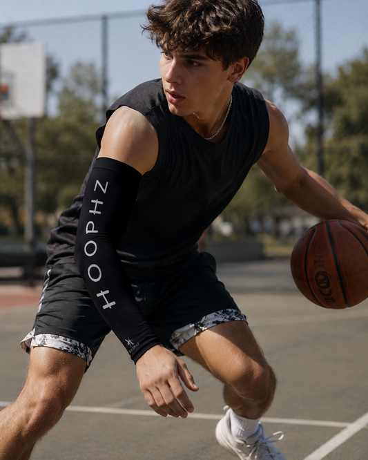 HOOPHZ Black Basketball Arm Sleeves