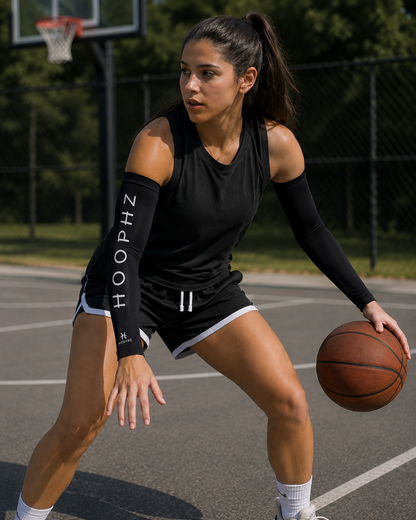 HOOPHZ Black Basketball Arm Sleeves