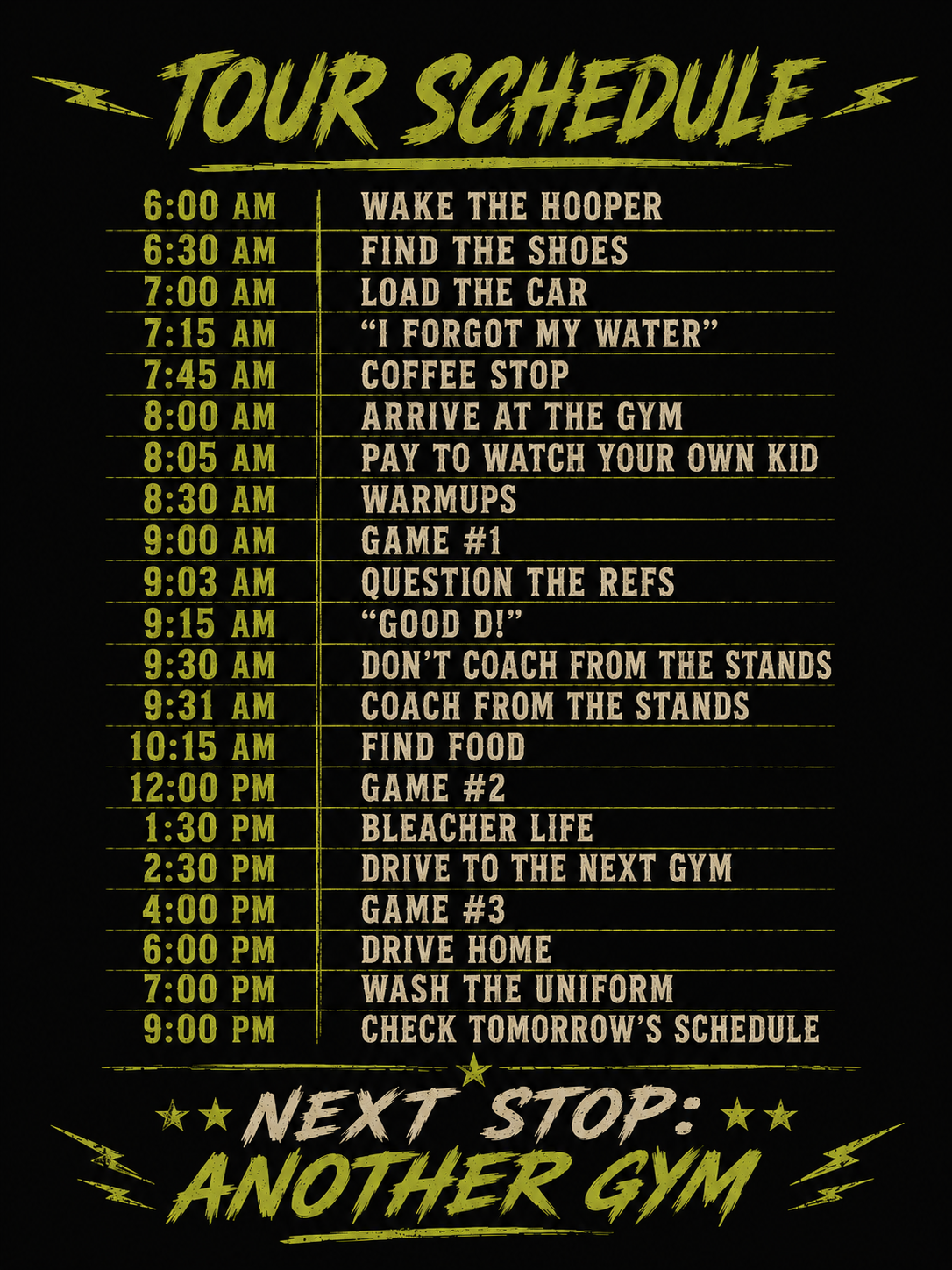HOOPHZ Basketball Parents Tour T‑Shirt