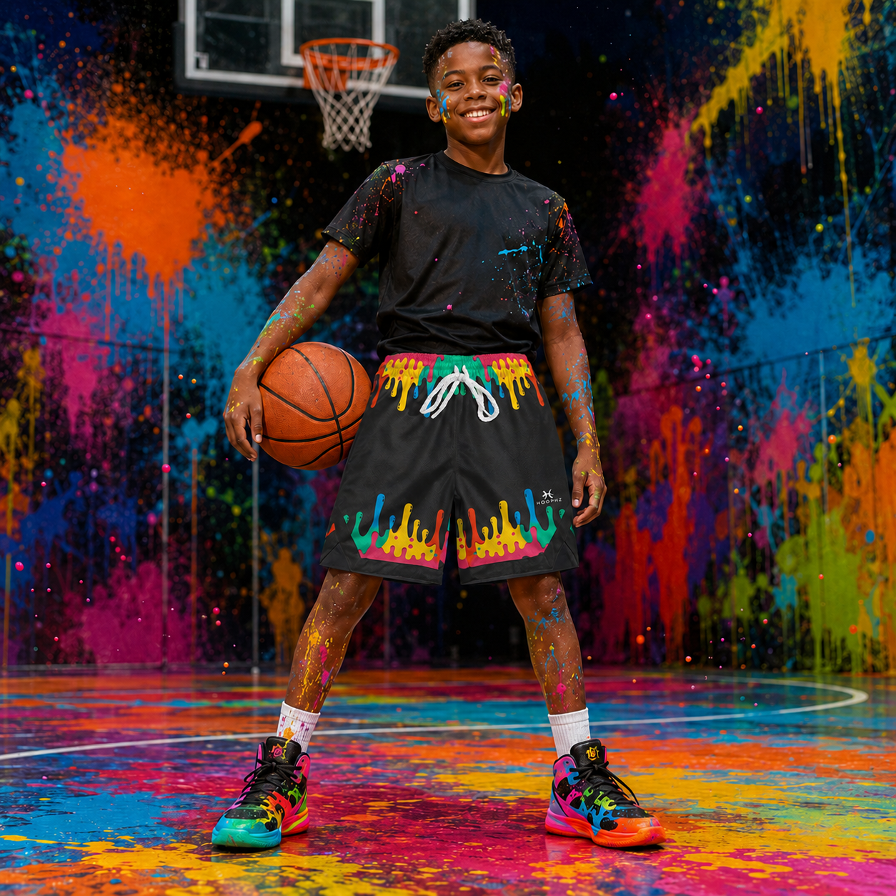 PAINT DRIP Youth Basketball Shorts