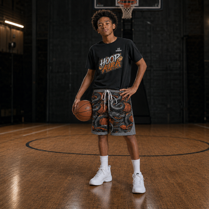HOOP AURA Youth Basketball Performance T-Shirt