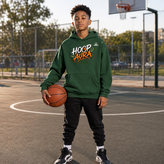 HOOP AURA Youth Basketball Fleece Hoodie