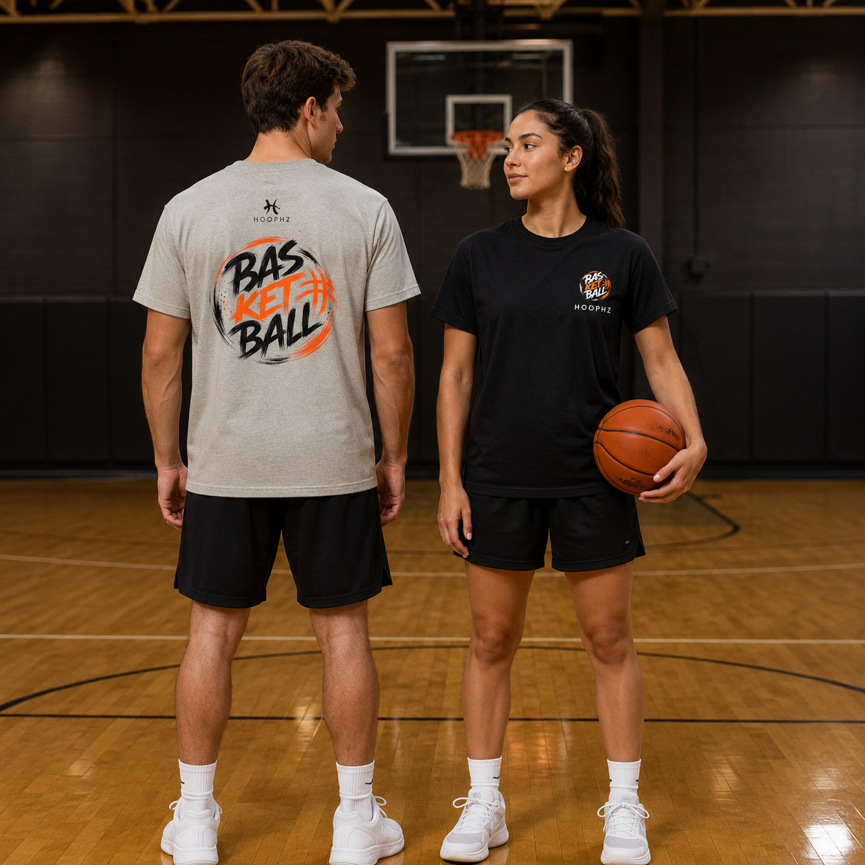 BASKETBALL Brushstroke Graphic T-Shirt