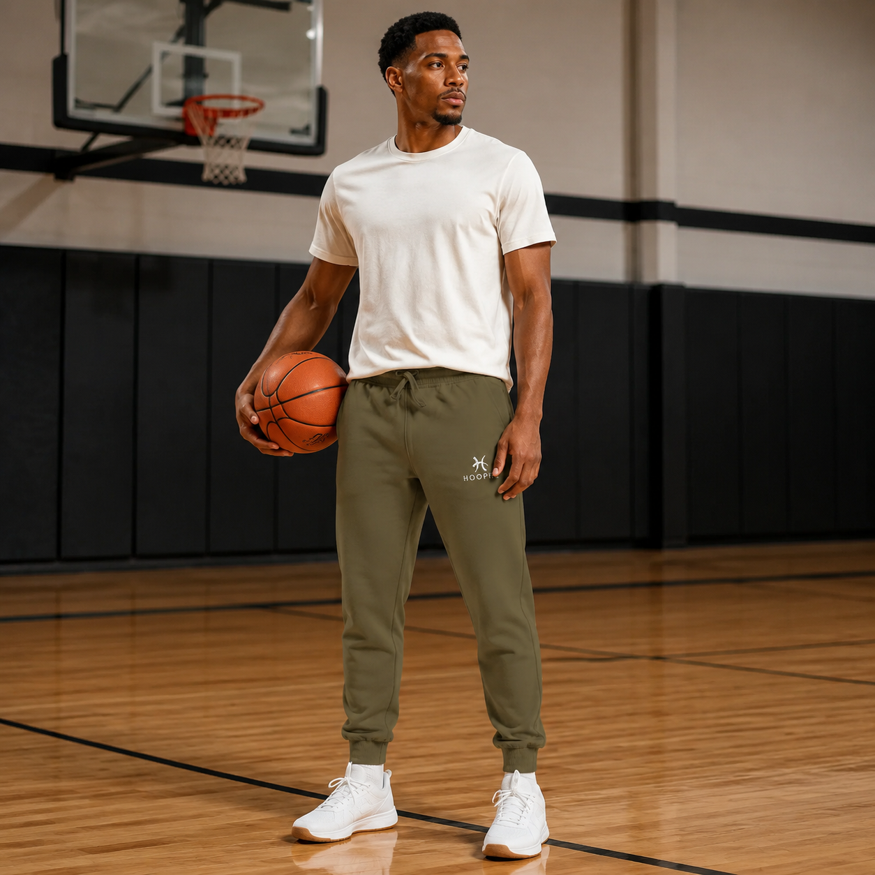 HOOPHZ Signature Embroidered Fleece Joggers
