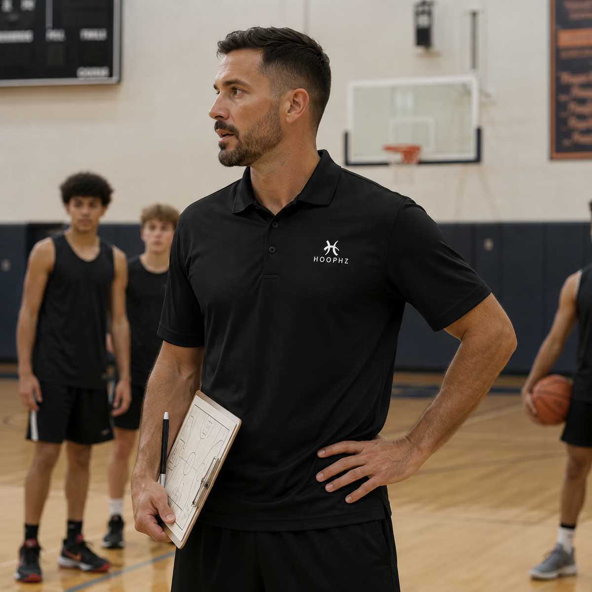 HOOPHZ Signature Basketball Performance Polo