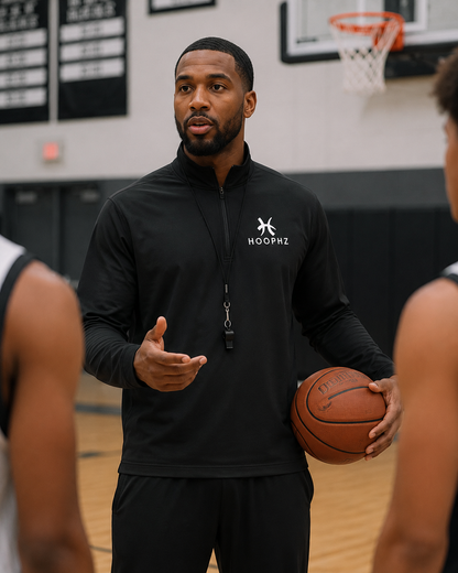 HOOPHZ Signature Basketball Warm-Up Quarter-Zip Pullover