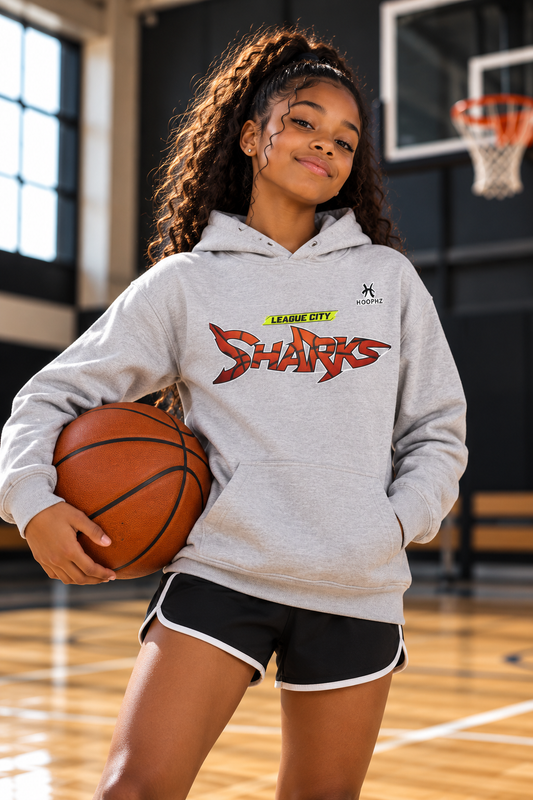 League City Sharks Youth Basketball Hoodie – Shark Pressure
