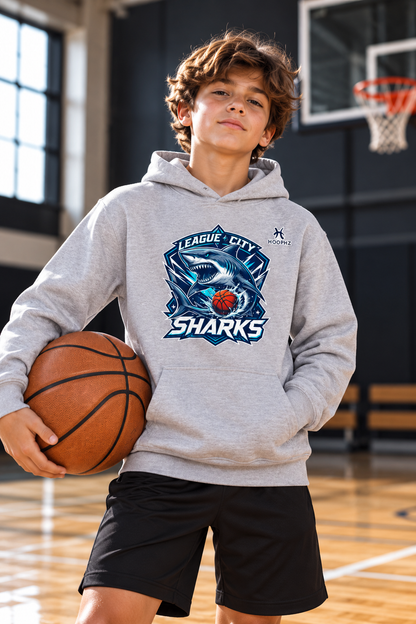 League City Sharks Youth Basketball Hoodie – Shark Mode