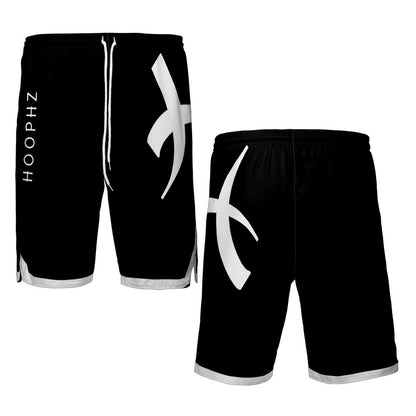 HOOPHZ Bold Logo Black Basketball Shorts