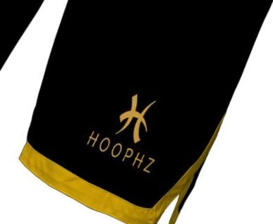 HOOPHZ Signature Black & Gold Basketball Shorts
