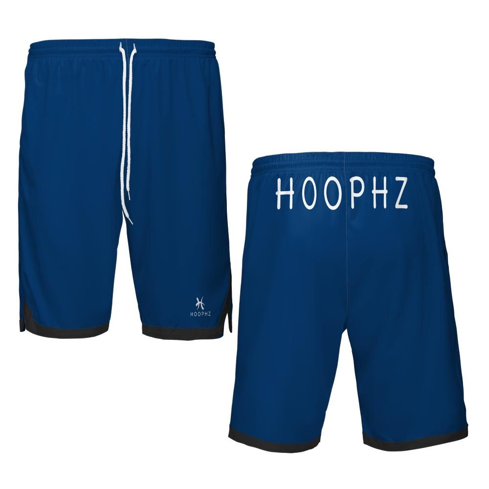 HOOPHZ Signature Blue & Black Basketball Shorts