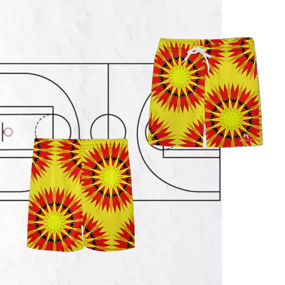 SUNBURST Above-the-Knee Youth Basketball Shorts