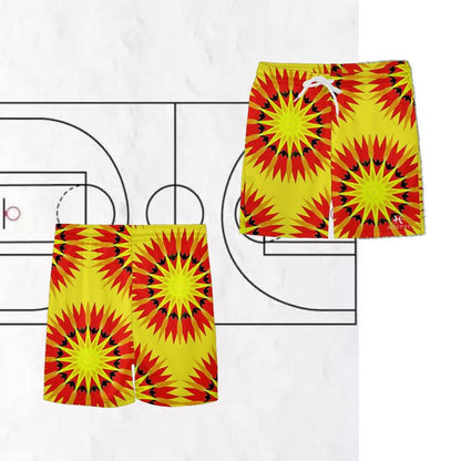 SUNBURST Above-the-Knee Youth Basketball Shorts