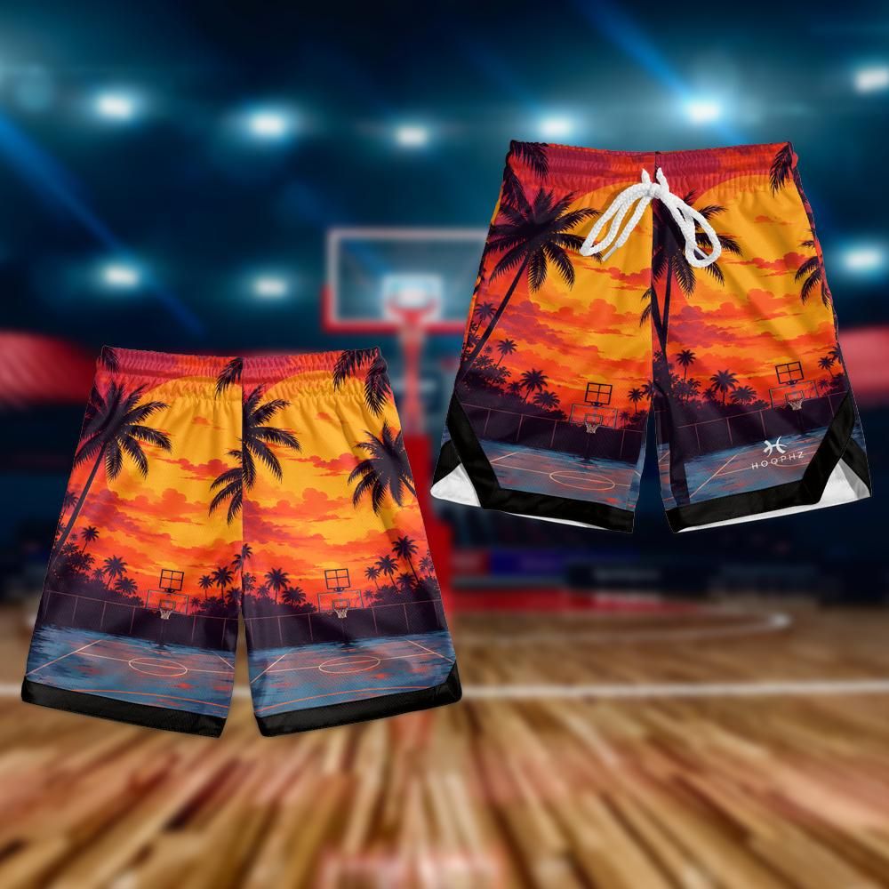 SUNSET COURT Youth Basketball Shorts
